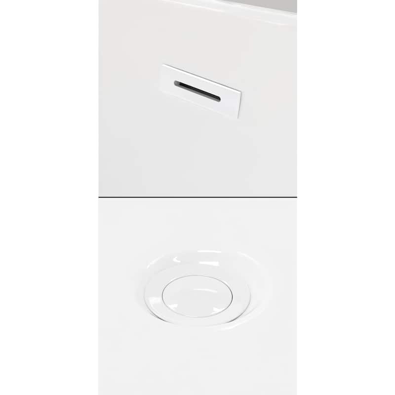 Wyndham Collection Brooklyn 60" Free Standing Acrylic Soaking Tub with