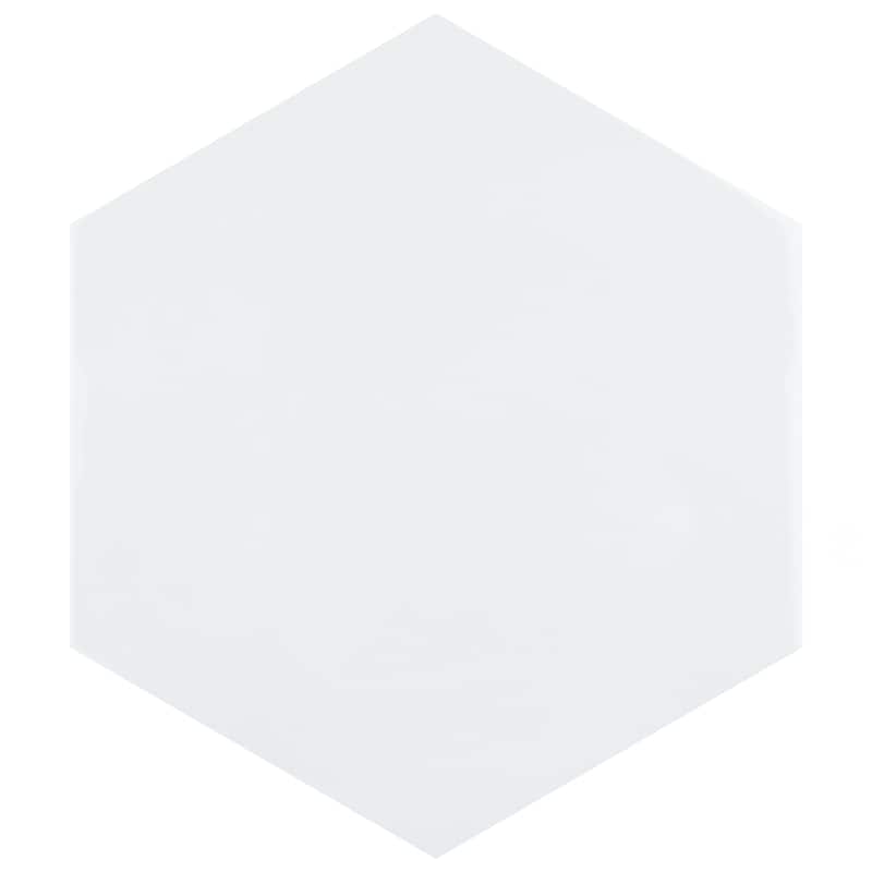 Merola Tile Hexatile Glossy Blanco 7" x 8" Porcelain Wall Tile