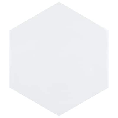 Merola Tile Hexatile Glossy Blanco 7" x 8" Porcelain Wall Tile
