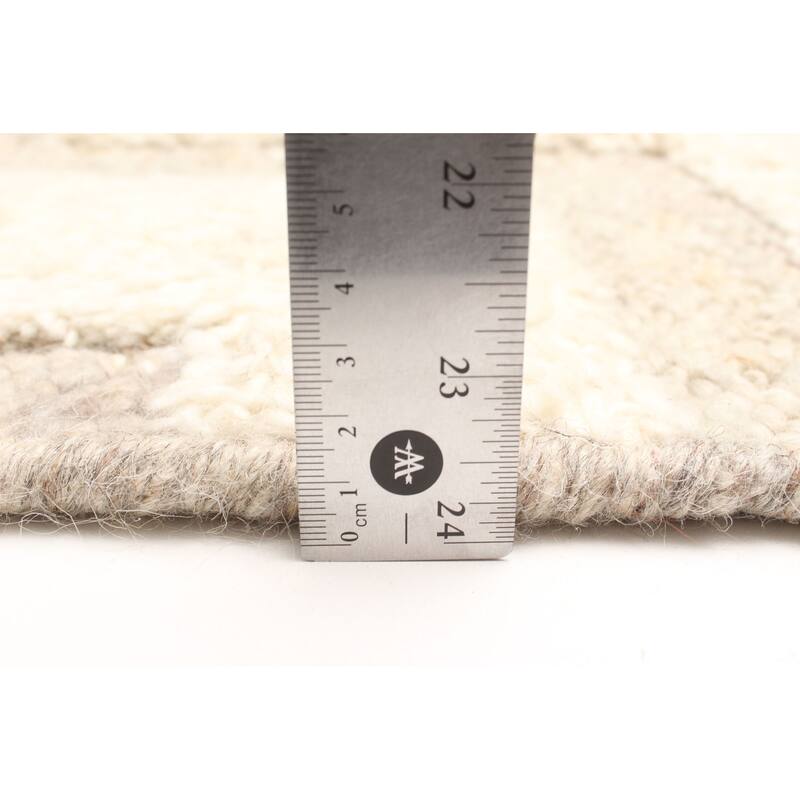 ECARPETGALLERY Hand-knotted Tangier Khaki Wool Rug - 5'4 x 7'9