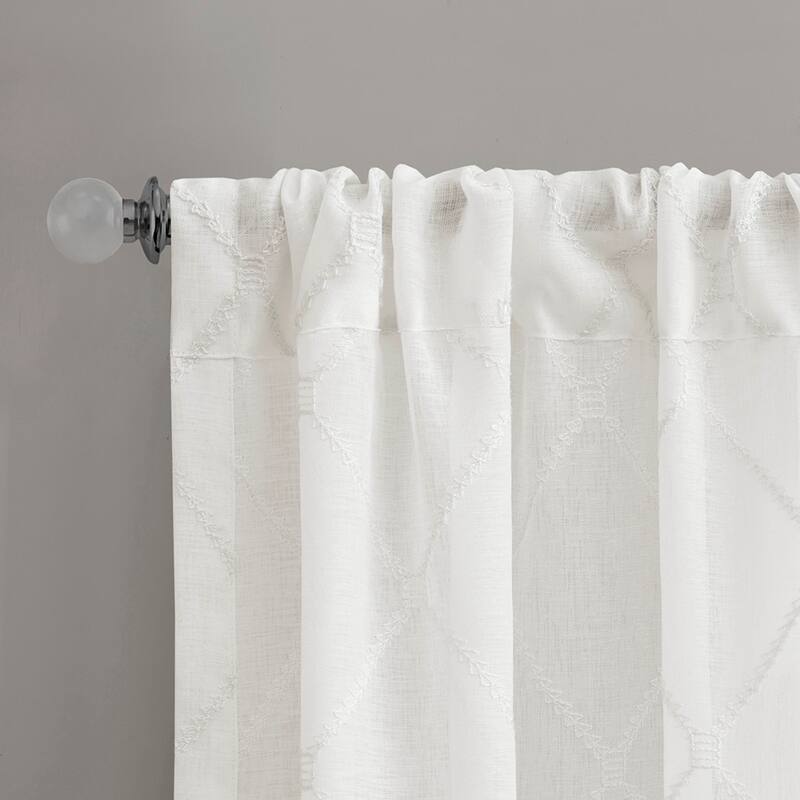 Diamond Sheer Window Curtain Panel