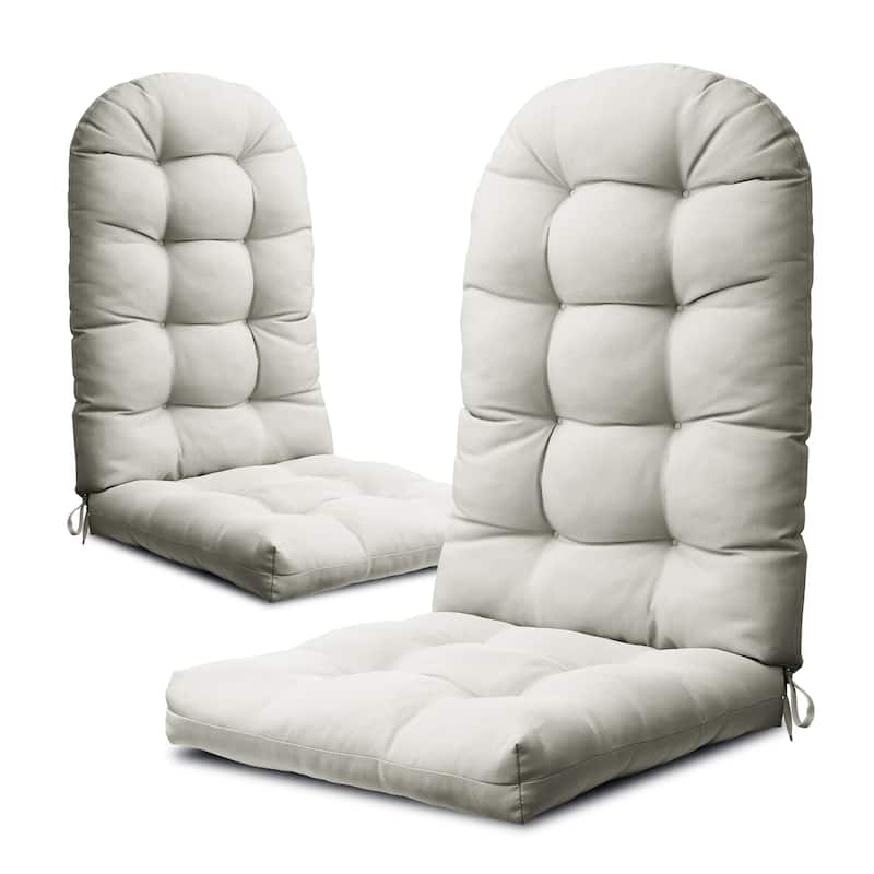 WINSOON 49x20x5 Inch Adirondack Chair Cushion Set of 2, Thickened and High Back Chair Cushion - Ash Gray