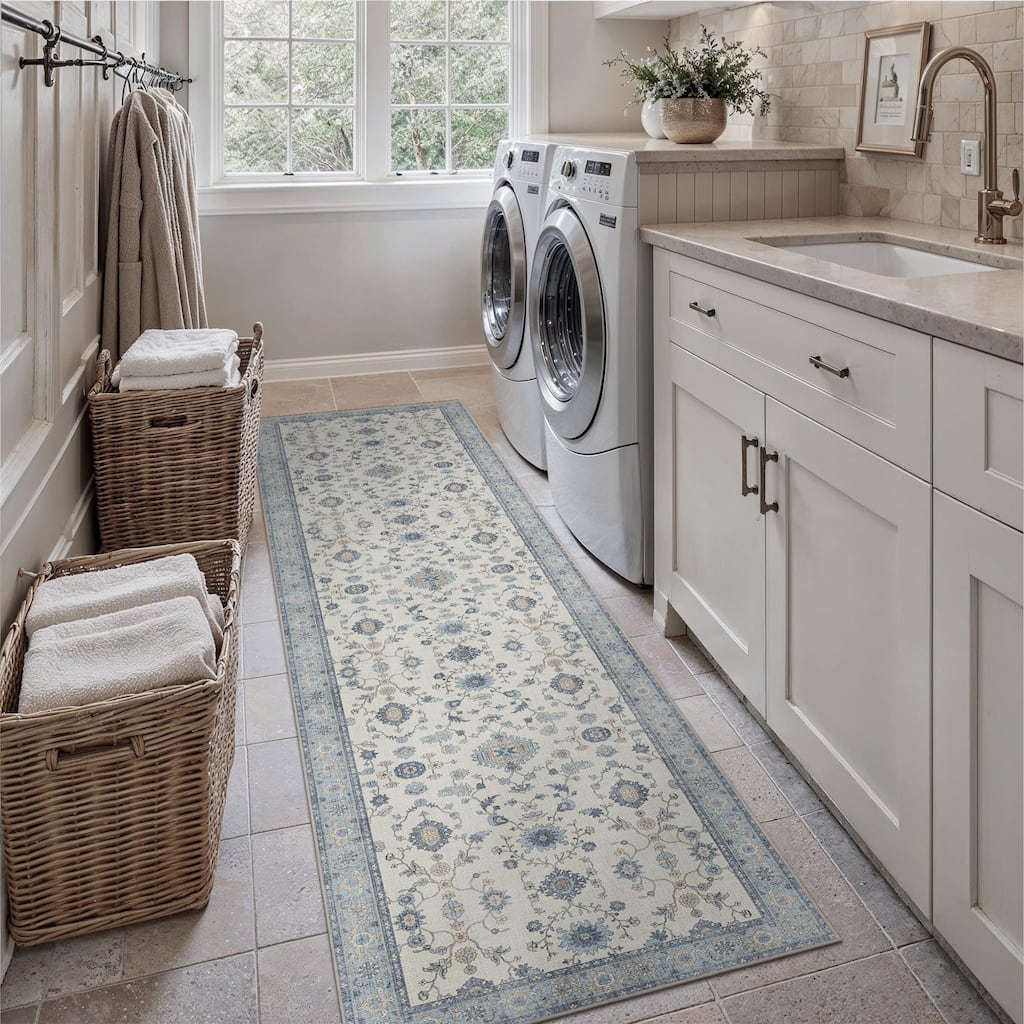 Mcow Low Pile Machine Washable Non-Slip Area Rug