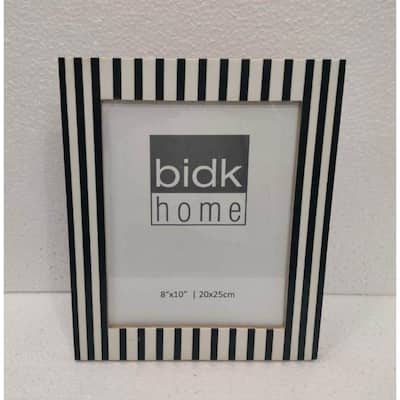 Resin Frame Black and White Stripes - BLACK & WHITE