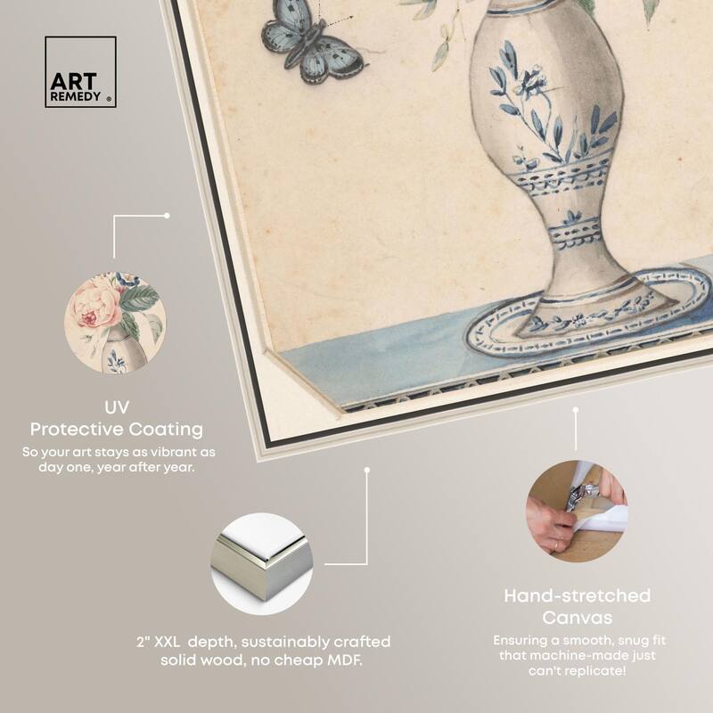 Vase with flowers 1850 Canvas by Art Remedy