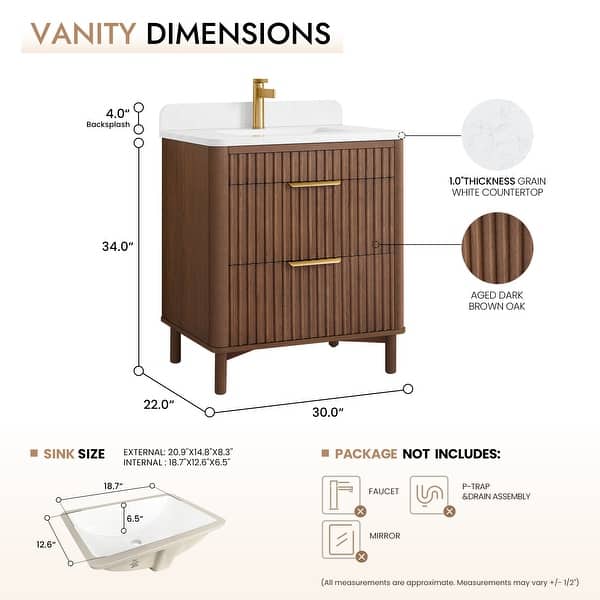 dimension image slide 2 of 6, Mumbai Bath Vanity without Mirror