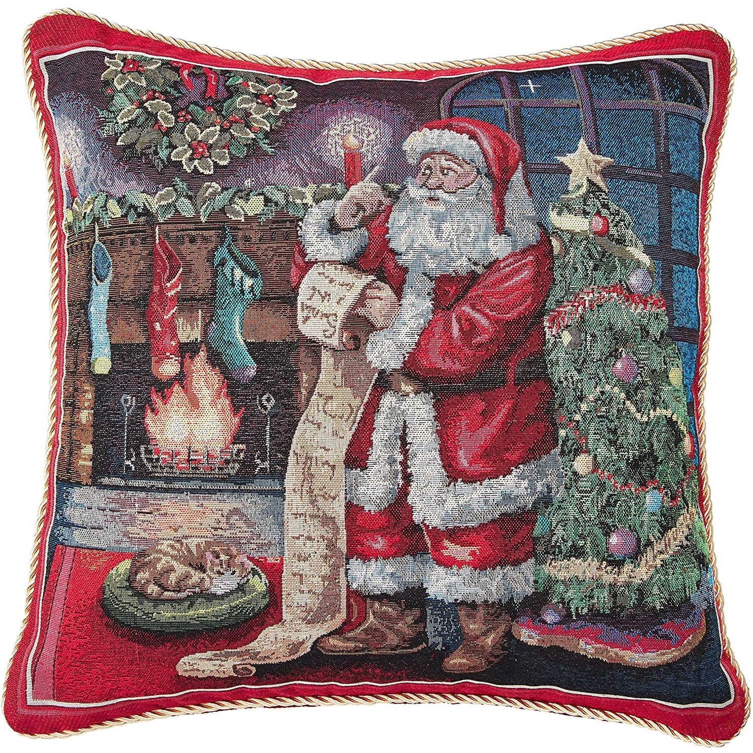 Violet Linen Seasonal Xmas Christmas Holiday Bliss Pattern Decorative Throw Pillow On Sale Bed Bath Beyond 35979656