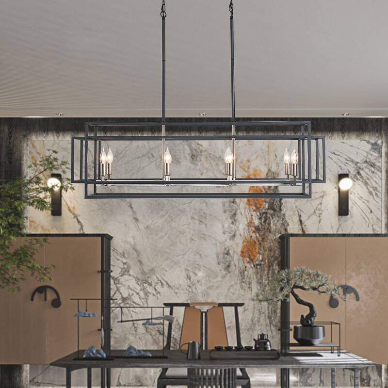 8 - Light Kitchen Island Linear Pendant
