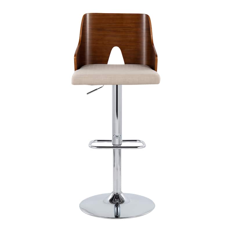 Carson Carrington Adrianna Adjustable Bar Stool with Rounded Rectangle Footrest (Set of 2)