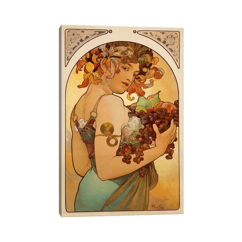 iCanvas "Fruit" by Alphonse Mucha Canvas Print