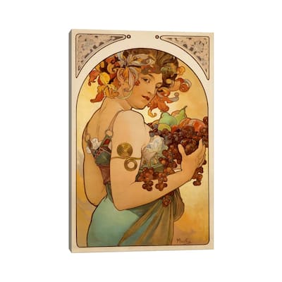 iCanvas "Fruit" by Alphonse Mucha Canvas Print