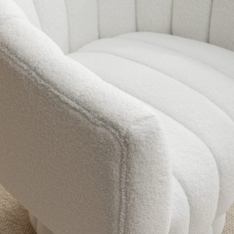 SEYNAR Modern Glam Velvet Upholstered Round Swivel Accent Barrel Chair Set of 2