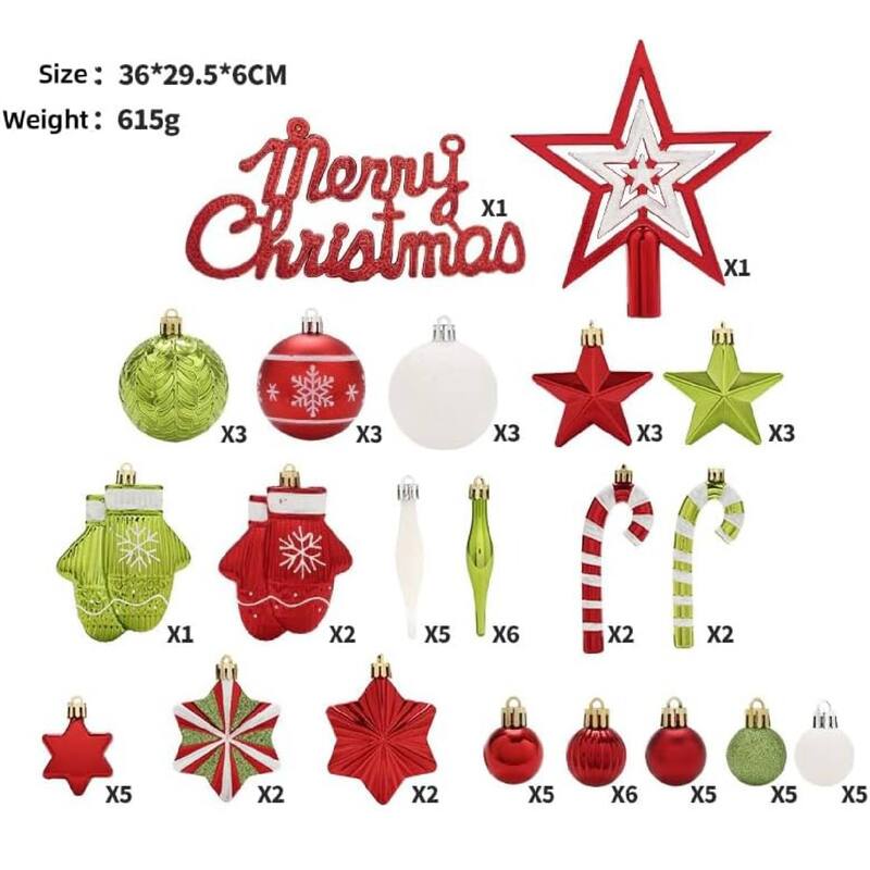 70 Pcs Christmas Decoration Ball Ornaments Set for Holiday Party Wedding - N/A