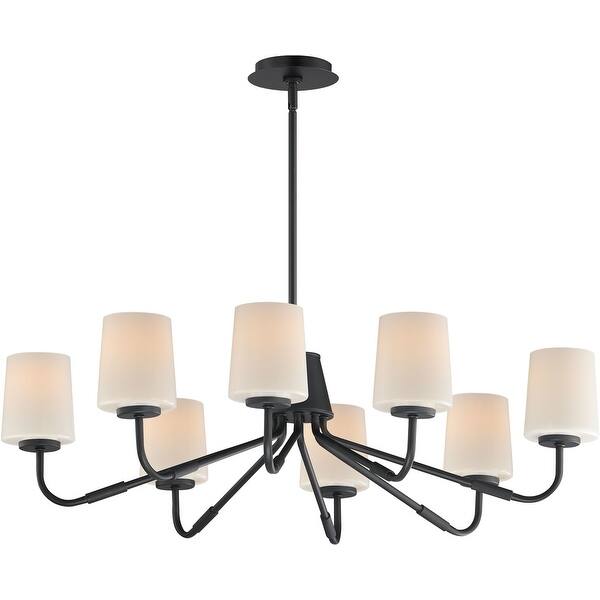 slide 2 of 11, Maxim 12698WT Durham 8 Light 35" Wide Chandelier Black