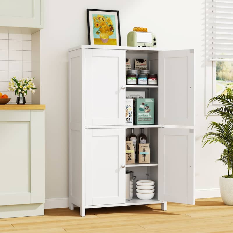 Multi-Room Storage Cabinet with Waterproof Board – Organizer for Bathroom, Kitchen & Living Room - White