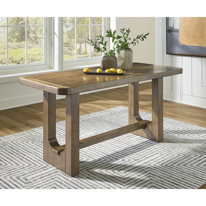 Signature Design by Ashley Cabalynn Light Brown Rectangular Dining Counter Table - 76"W x 34"D x 36"H - 76"W x 34"D x 36"H - Brown