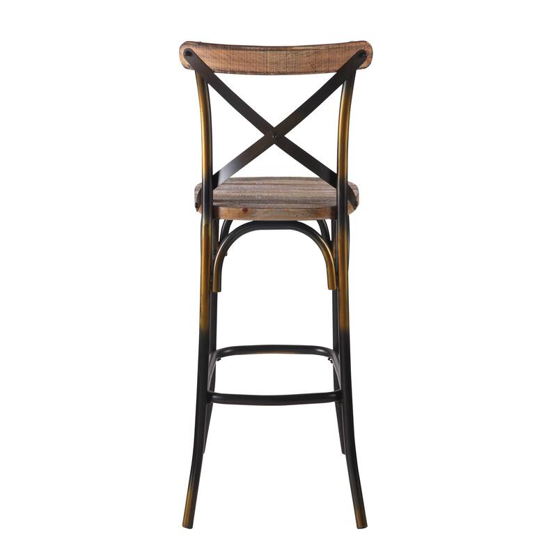 Bar Stool with Cross Back