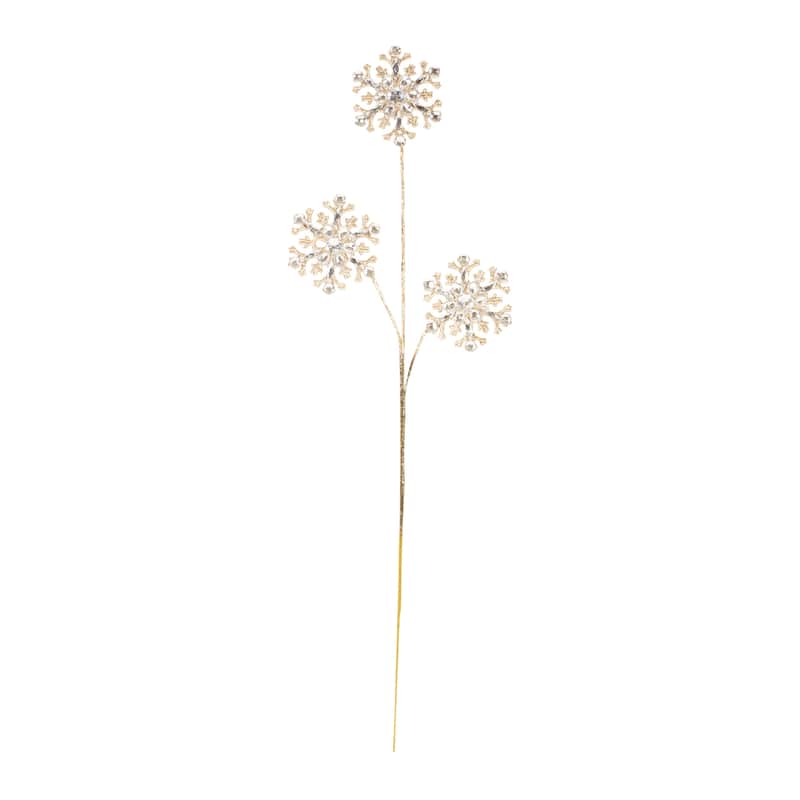 Jeweled Snowflake Spray (Set of 2) - N/A