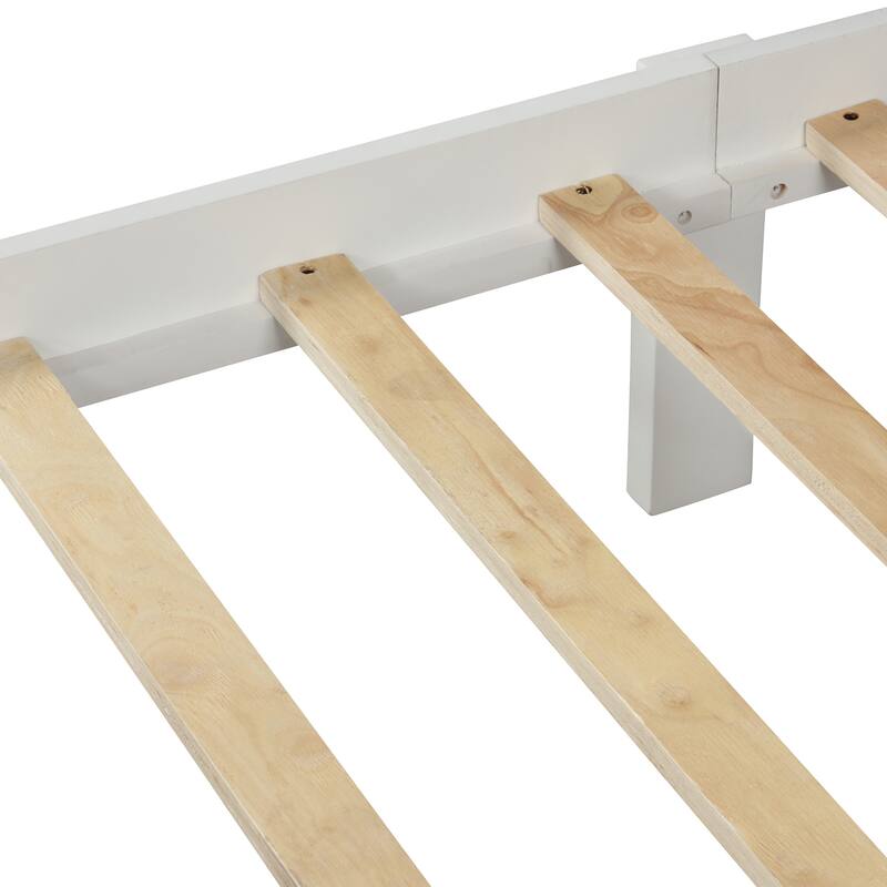 Wood Platform Bed with Headboard and Footboard, Full