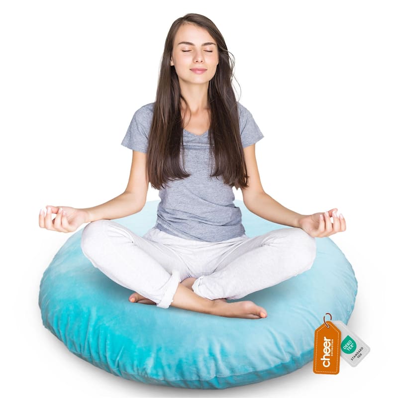 Cheer Collection Shredded Memory Foam Floor Pillow