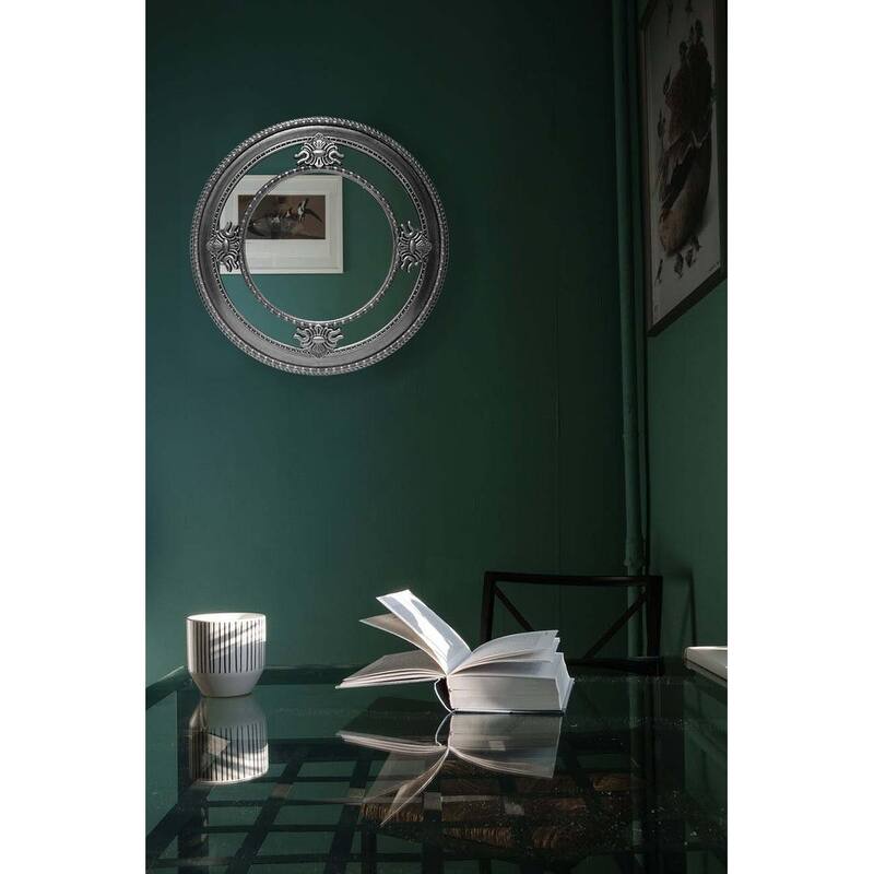 23 inch Hand Brushed Wall Mirror Versailles by Infinity Instruments - 23 x 2.25 x 23