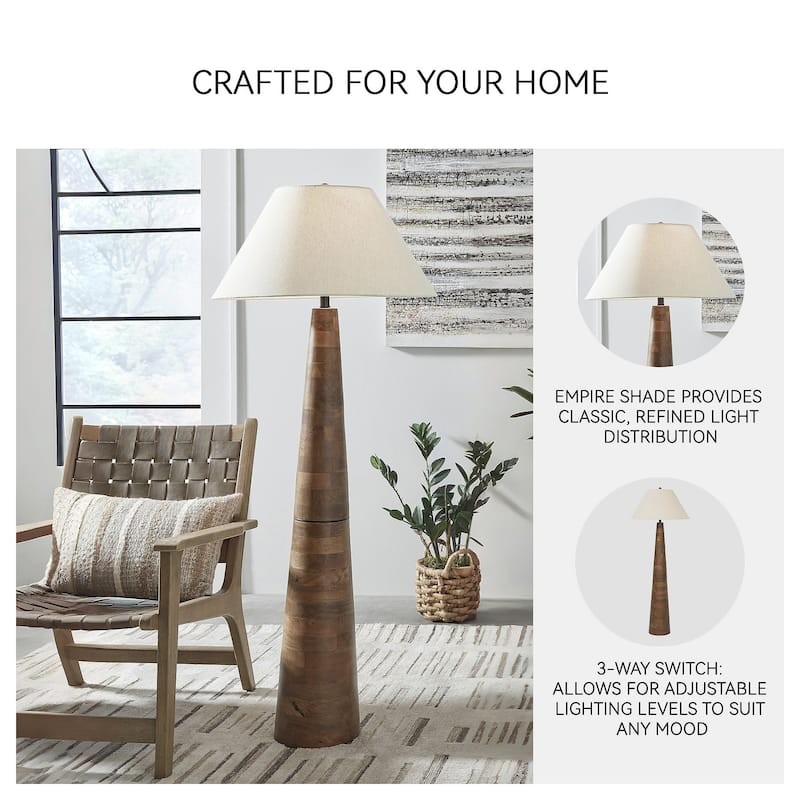 Signature Design by Ashley Danset Brown Floor Lamp - 24.25" W x 24.25" D x 58" H