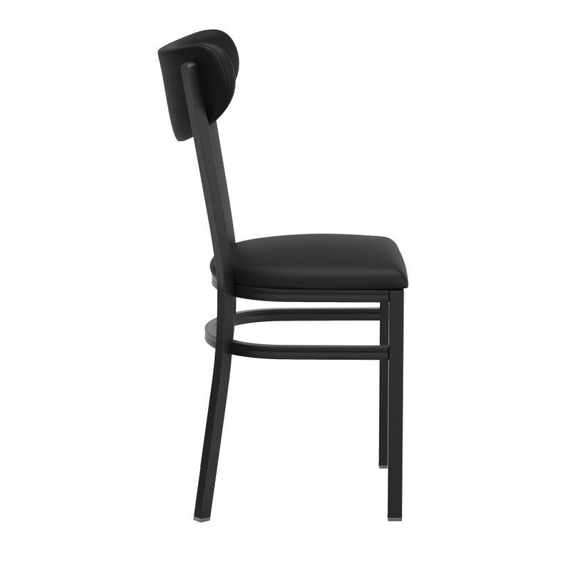 2PK Commercial Metal Dining Chairs with Boomerang Back