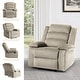 preview thumbnail 47 of 101, Overstuffed Cotton Corduroy Manual Pushback Recliner with Wide Armrest
