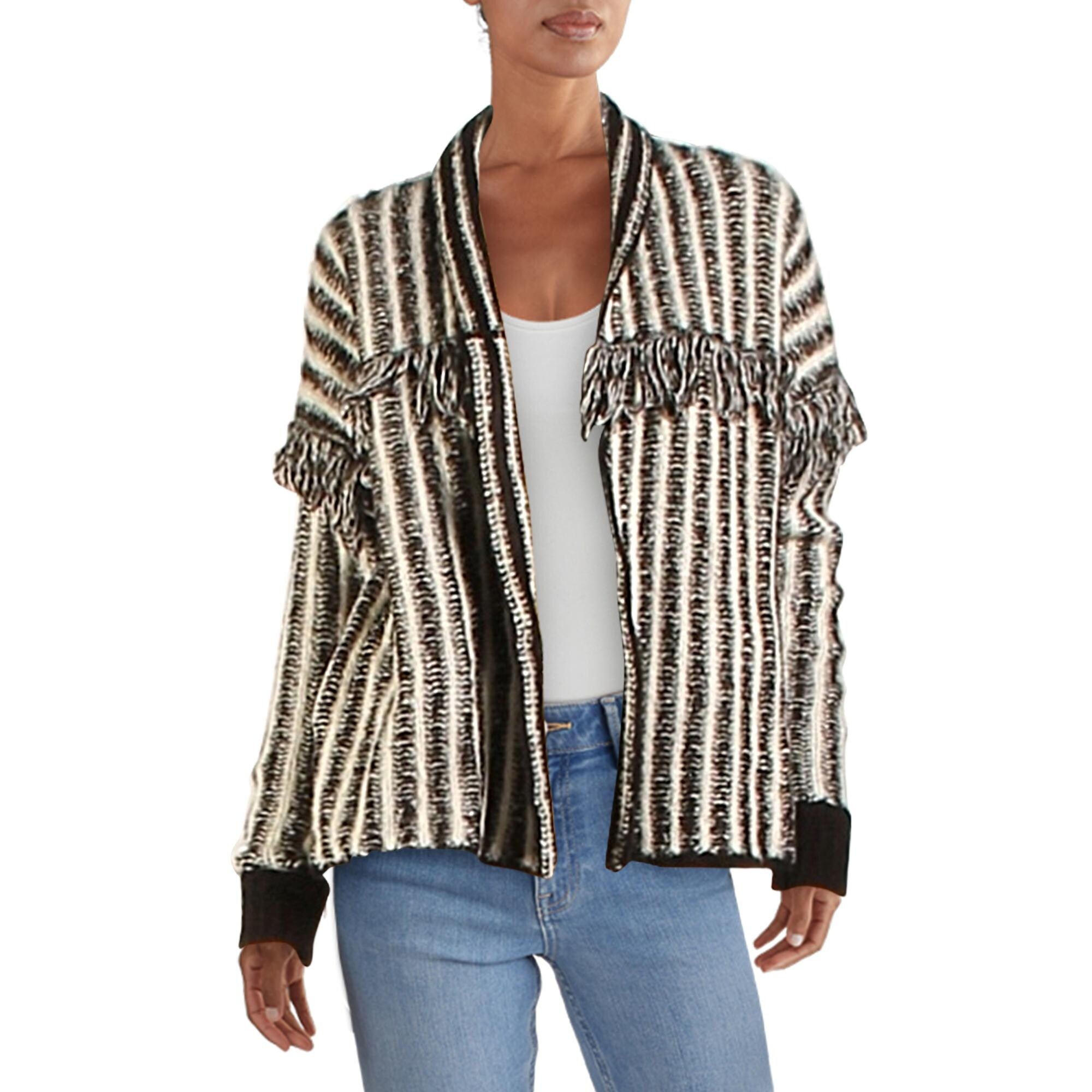 aqua animal print cardigan