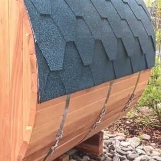 Blue Bitumen ALEKO Shingle Blue Bitumen Sauna Roof Set for 93 x 72 x 75 inches ...