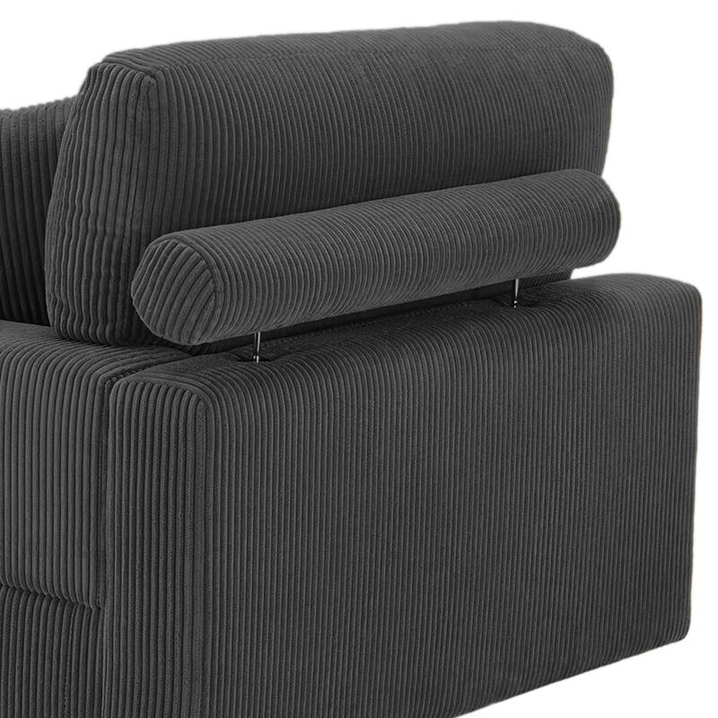 Corduroy Armchair Sofa Corner Chairs With Pillows
