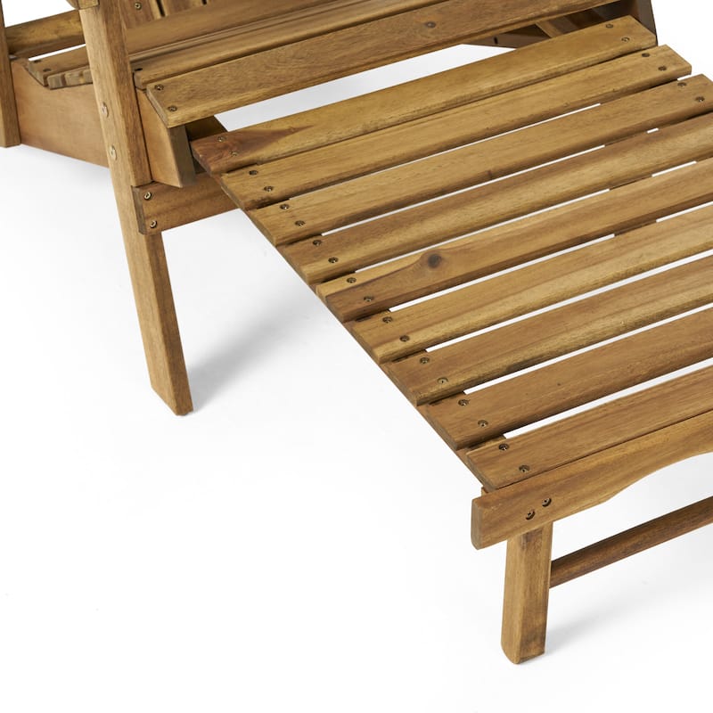 Hayle Wood Outdoor Reclining Adirondack Chair by Christopher Knight Home - 67.25" L x 29.50"W x 29.50" H