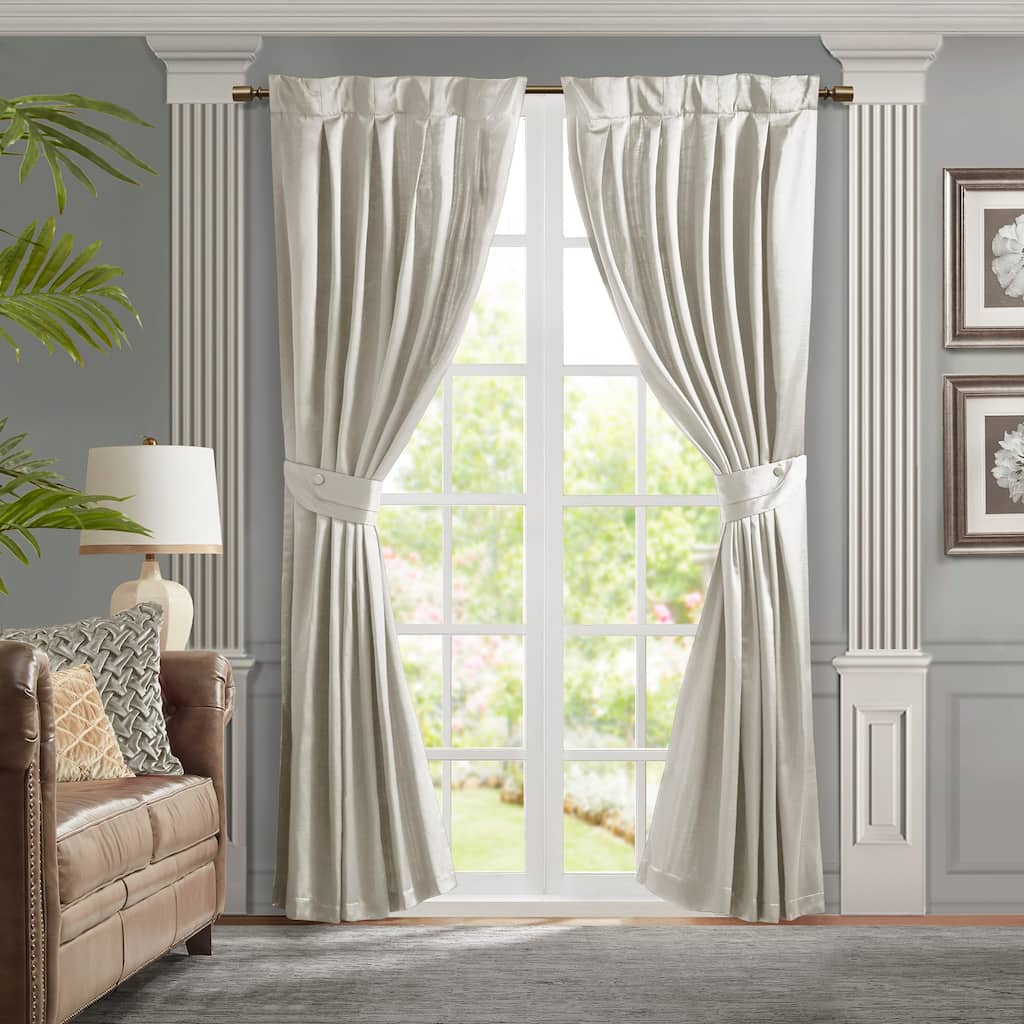 Pleat Curtain Panel with Tieback (Single) 52x84"