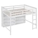 preview thumbnail 5 of 26, Space-Saving Full Size Loft Bed with 8 Shelves & Ladder