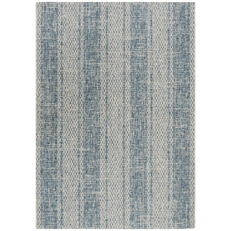SAFAVIEH Courtyard Nanci Stripe Indoor/ Outdoor Waterproof Patio Backyard Rug