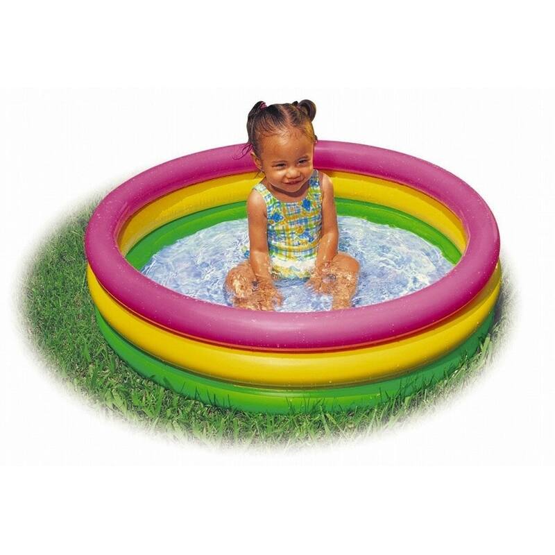 Intex 2.8ft x 10in Sunset Glow Inflatable Colorful Baby Swimming Pool (2 pack) - 1.3