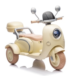 12V Two-Seater Kids Ride-On Motorcycle - Slow Start, Bluetooth, USB, Large Storage Box