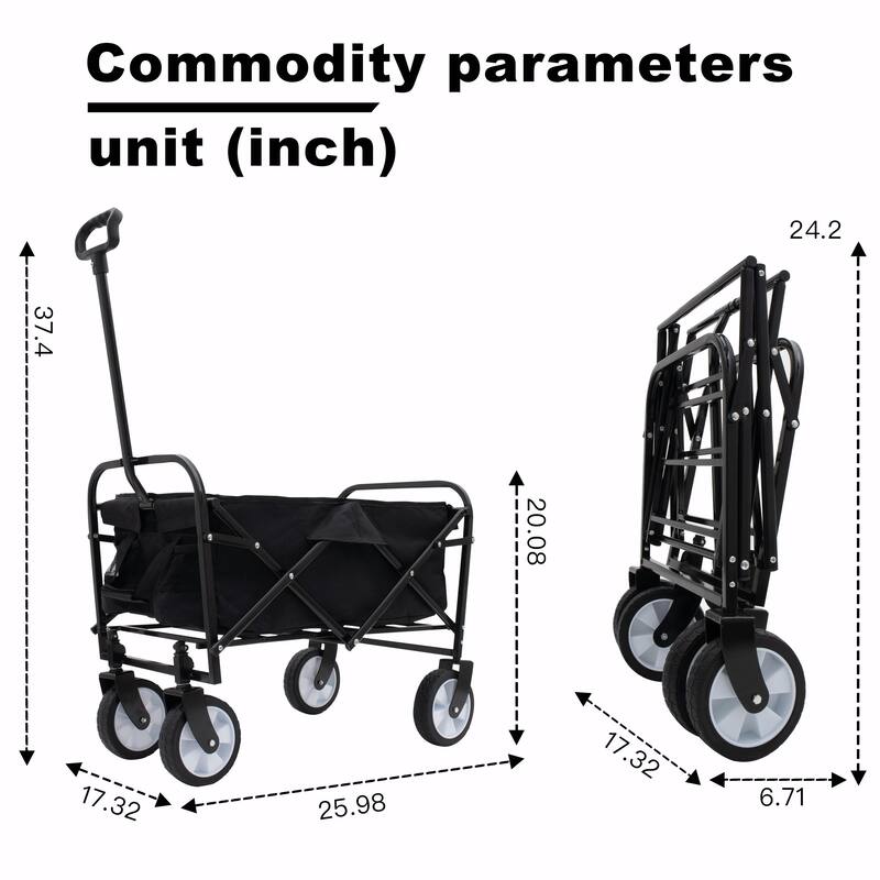 Minimeetall Multi-Use Bag & Collapsible Foldable Wagon Cart