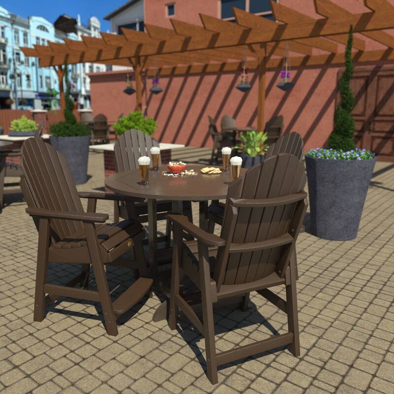 Highwood Commercial Grade 5-Piece Muskoka Adirondack 48" Counter Height Dining Set