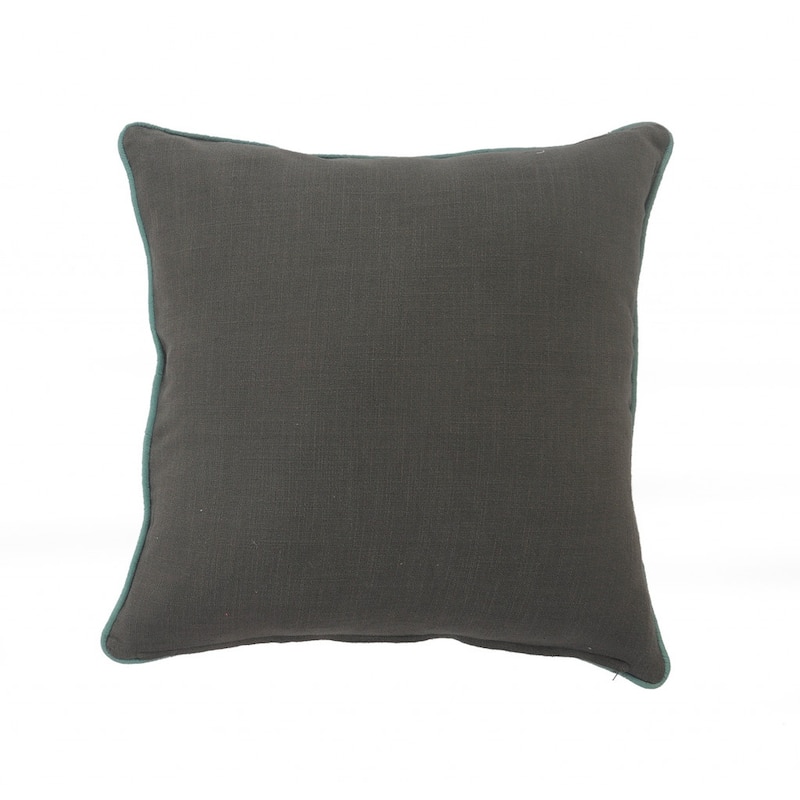 HomeRoots 20" X 20" Gray Salmon And Green 100% Cotton Animal Print Zippered Pillow