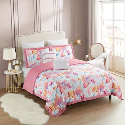 Melrose 7 Piece Floral Comforter Set