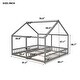 preview thumbnail 12 of 16, 2 in 1 Beds Twin Size House Platform Bed for Multiple Family Members