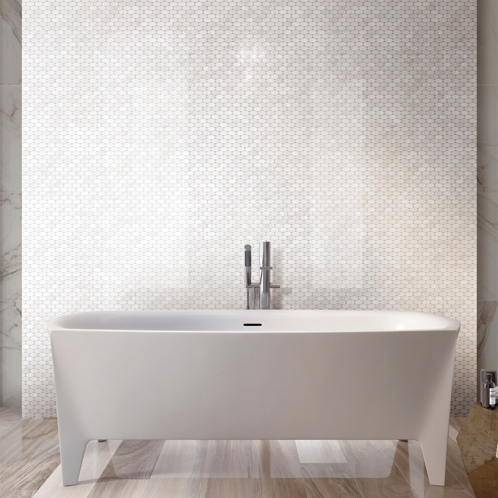 Tilegen Mother Of Pearl 0 75 X 1 25 Seas Tile In White Tilegen Mother Of Pearl 0 75 X 1