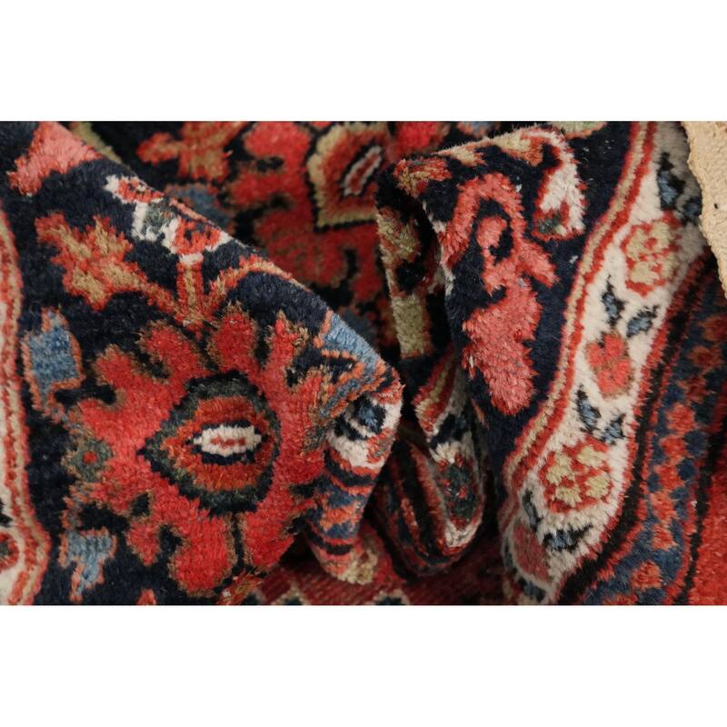 Hand Knotted Oriental 100% Wool Carpet Traditional Floral Oranges & Rust Malayer Area Rug - 12' 6'' X 10' 0''