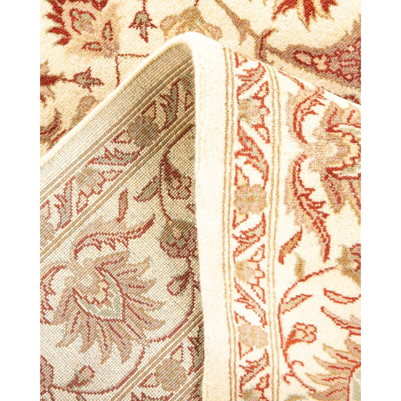 Overton Hand Knotted Wool Vintage Inspired Traditional Mogul Ivory Area Rug - 4 x 6