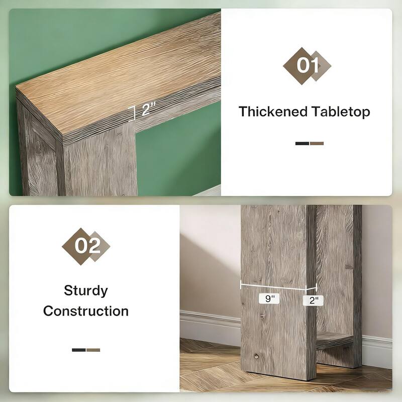 Farmhouse Wooden Console Table