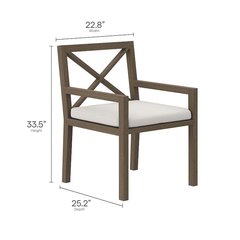 Northlake 7-Piece Outdoor Patio Teak Wood Dining Set