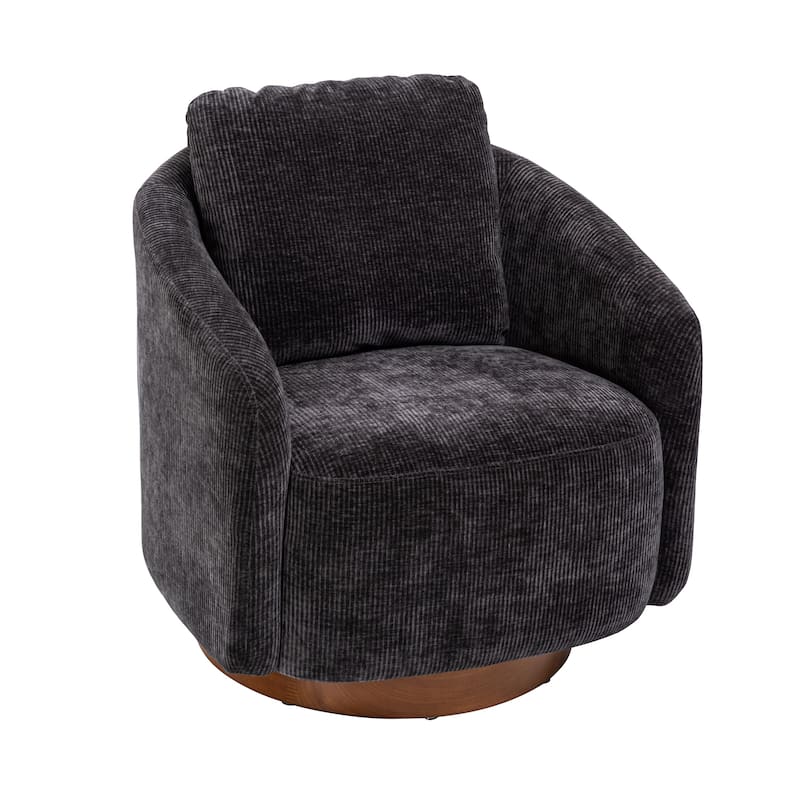 30.3"W Swivel Accent Barrel Chair