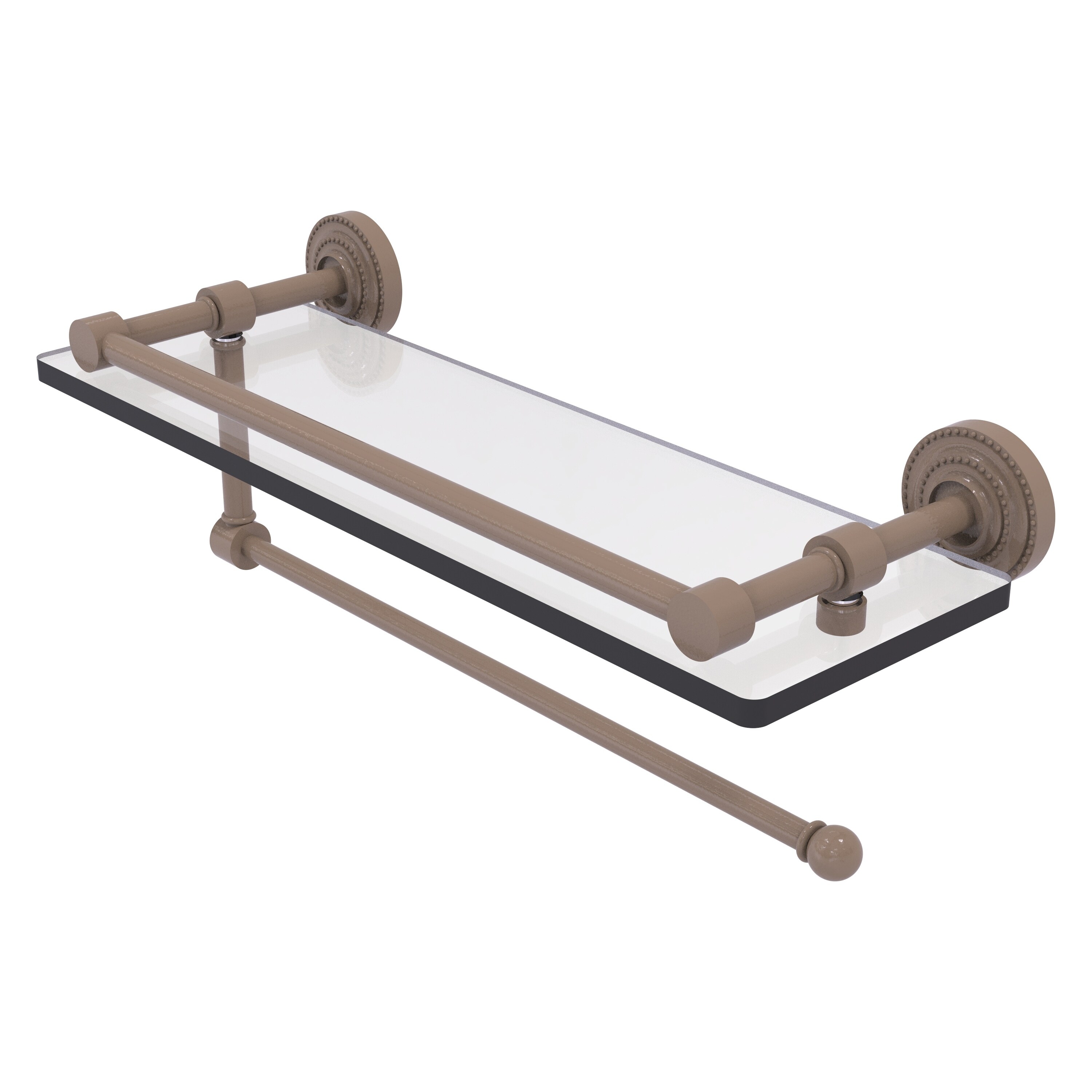 Allied Brass Dottingham Collection Paper Towel Holder with 16 Inch Gallery Glass Shelf