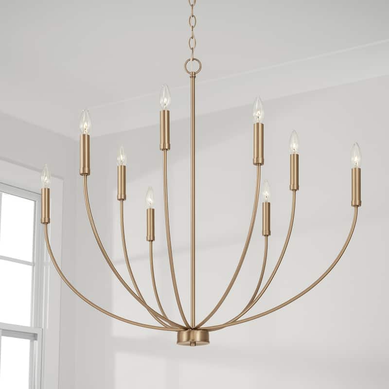 Ansley 9-Light Chandelier - 35.25"W x 32.50"H